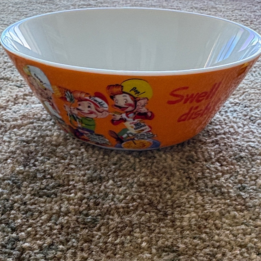Vintage Orange Cartoon Bowl